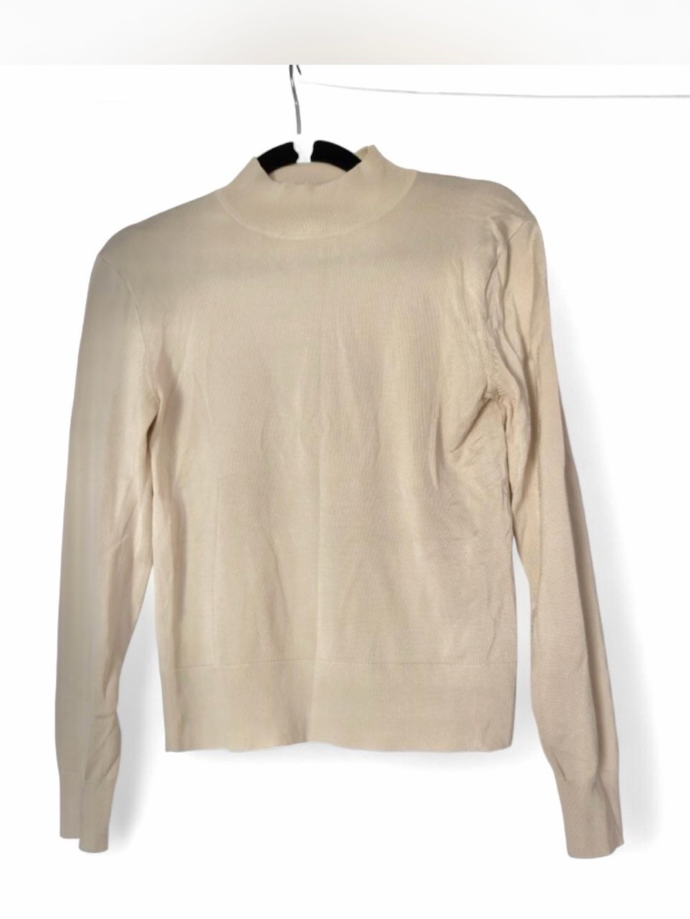 Calvin Klein Cream Mock Neck Sweater - XS